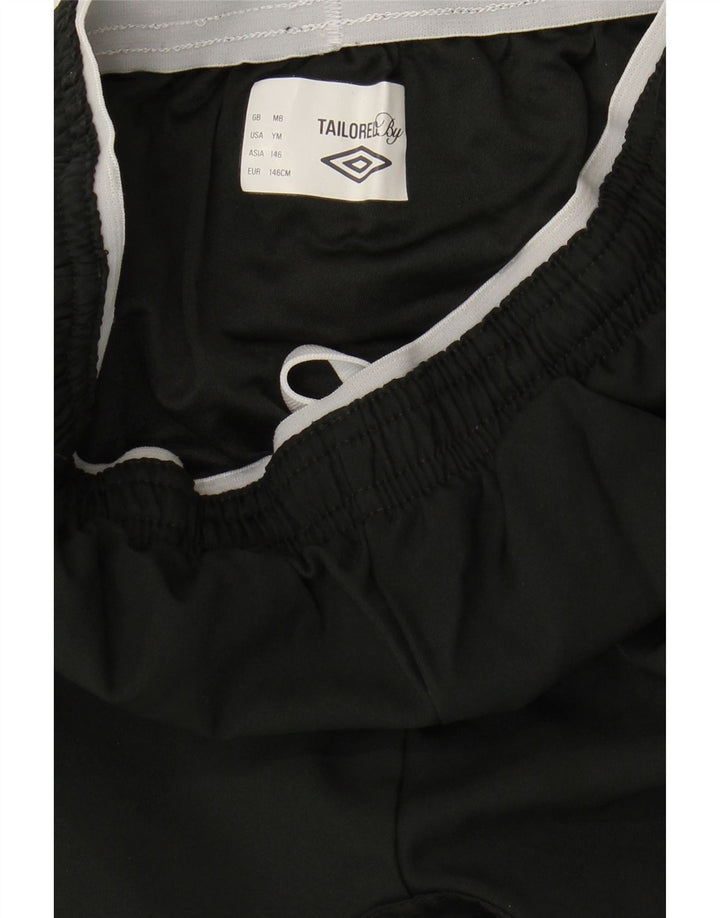 UMBRO Boys Ireland Sport Shorts 10-11 Years Medium  Black Polyester Vintage Umbro and Second-Hand Umbro from Messina Hembry 
