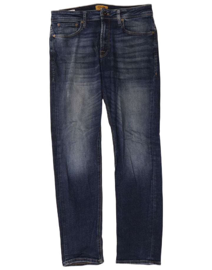 Jeans dritti da uomo Jack & Jones W32 L32 cotone blu