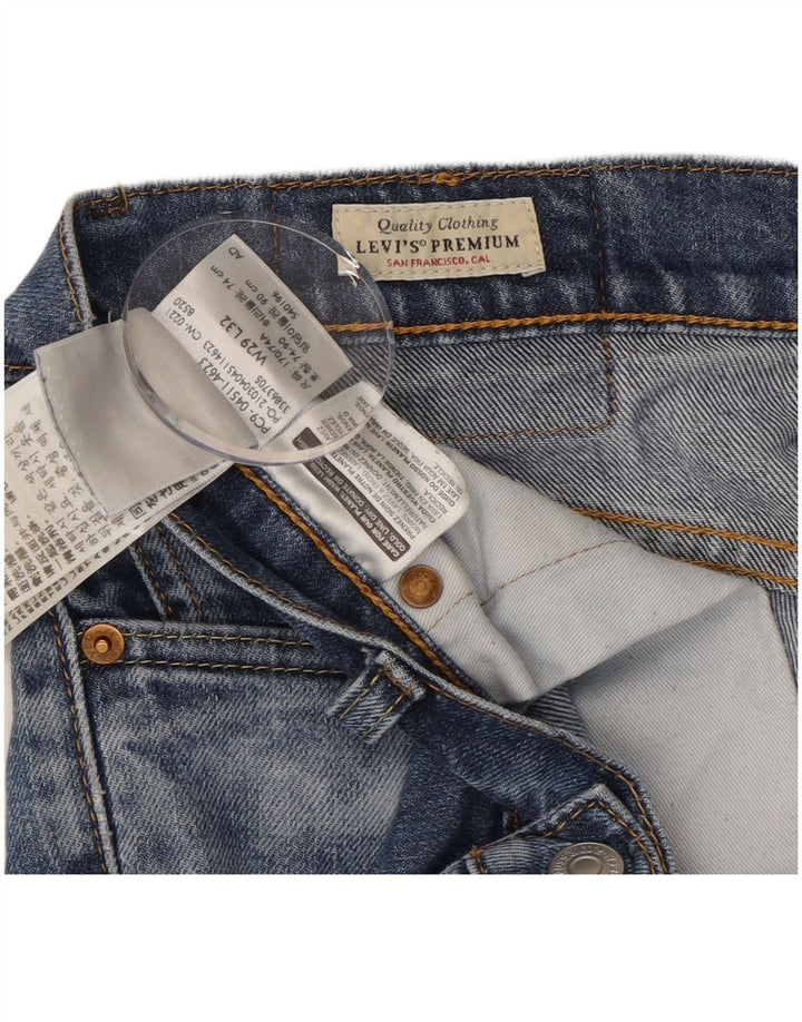 LEVI'S Womens Straight Jeans W29 L32 Blue Cotton