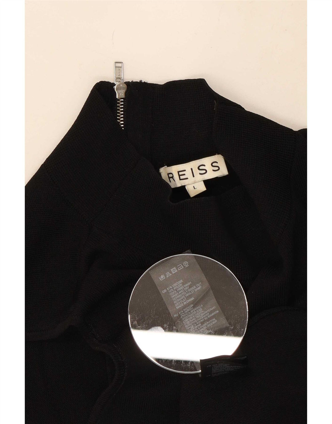 Canotta da donna Reiss UK 14 grande in viscosa nera