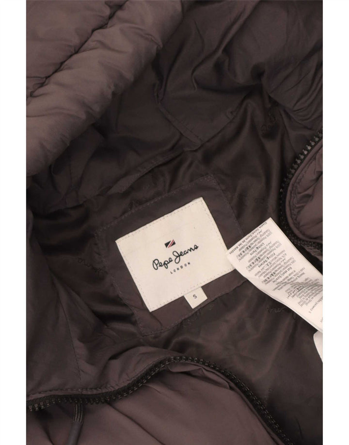 Giacca imbottita oversize con cappuccio da donna PEPE Jeans UK 10 piccola in poliestere grigio