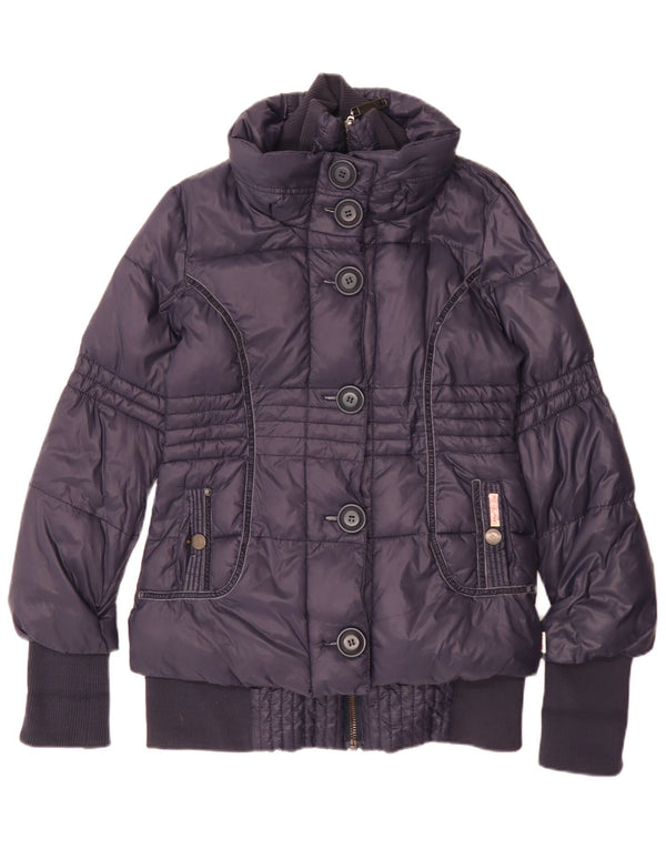 Giacca imbottita da donna KHUJO UK 14 Large Blu Navy in poliammide