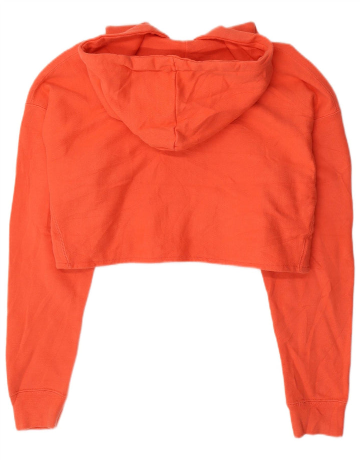 CHAMPION Maglione con cappuccio oversize con trama inversa da donna UK 16 Large Arancione