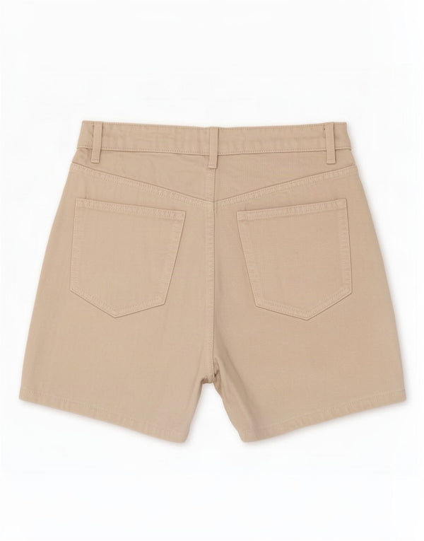 Pantaloncini di jeans a vita alta da donna Zara EU 36 XS W26 Beige