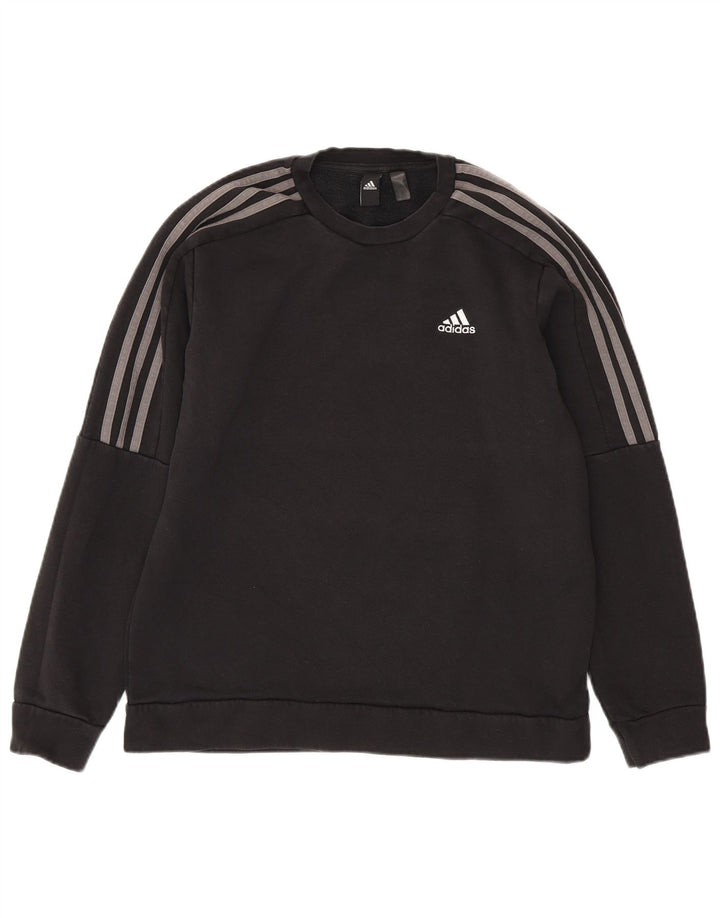 Felpa Adidas Uomo Maglione Medio Nero Cotone