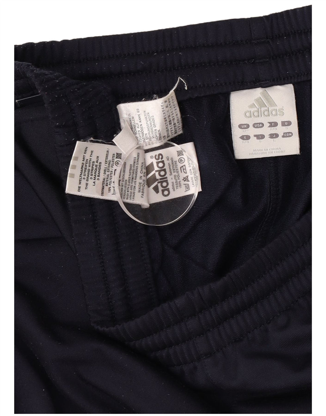 Pantaloni da tuta da uomo Adidas medi in poliestere blu navy