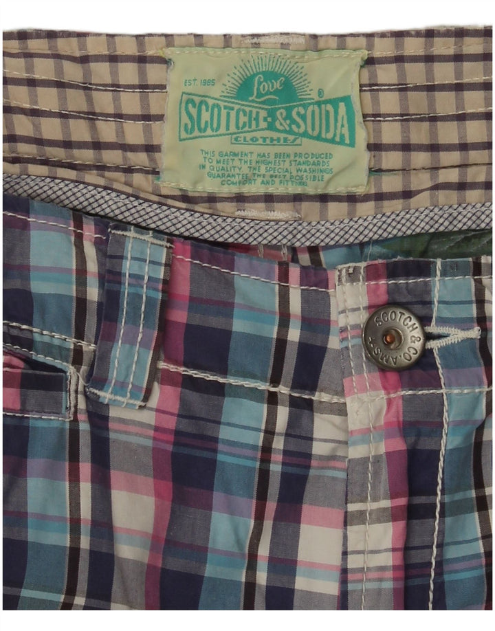 Pantaloncini cargo da ragazzo Scotch & Soda 15-16 anni W30 in cotone scozzese multicolore