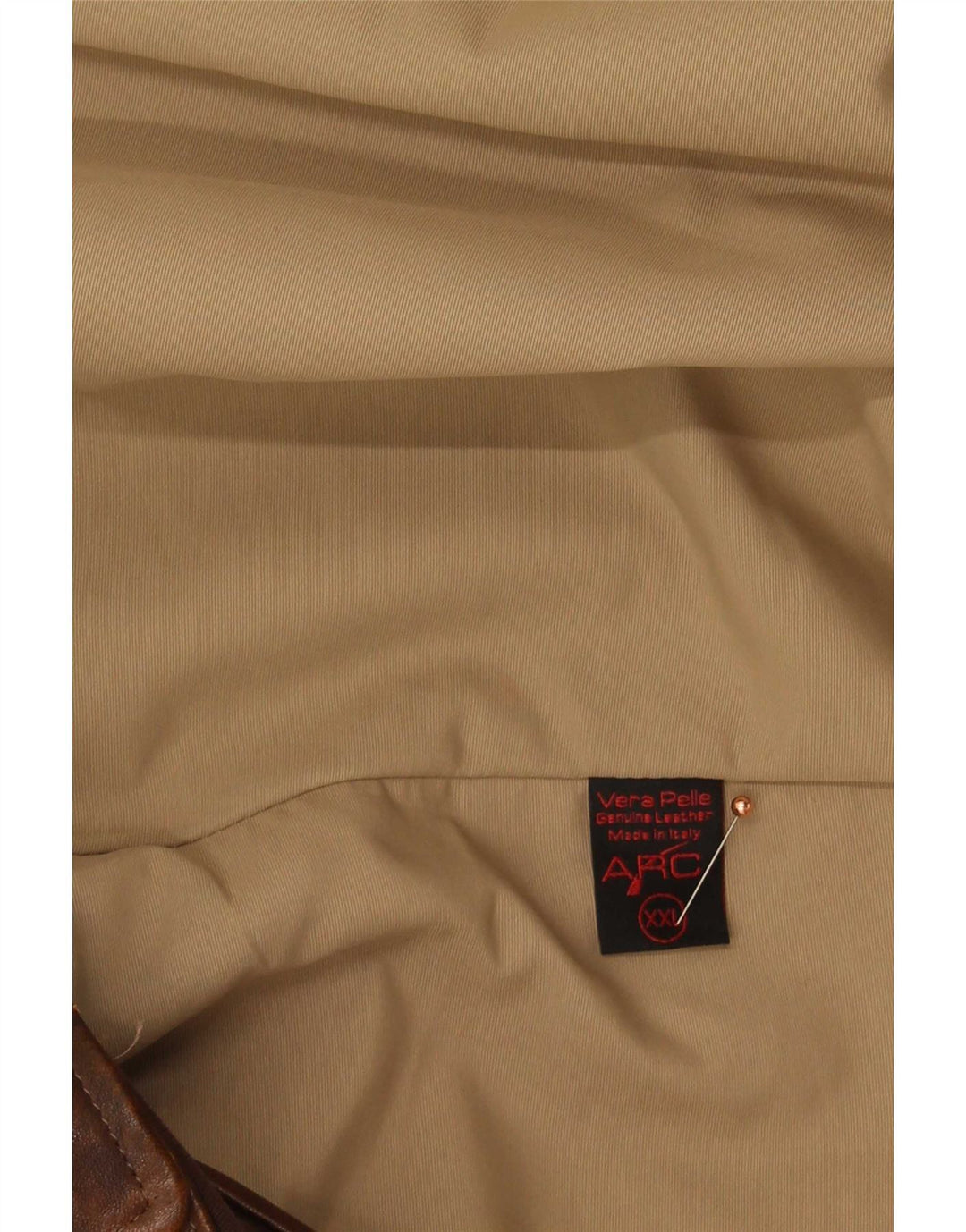 Giacca in pelle vintage da donna UK 20 2XL Marrone