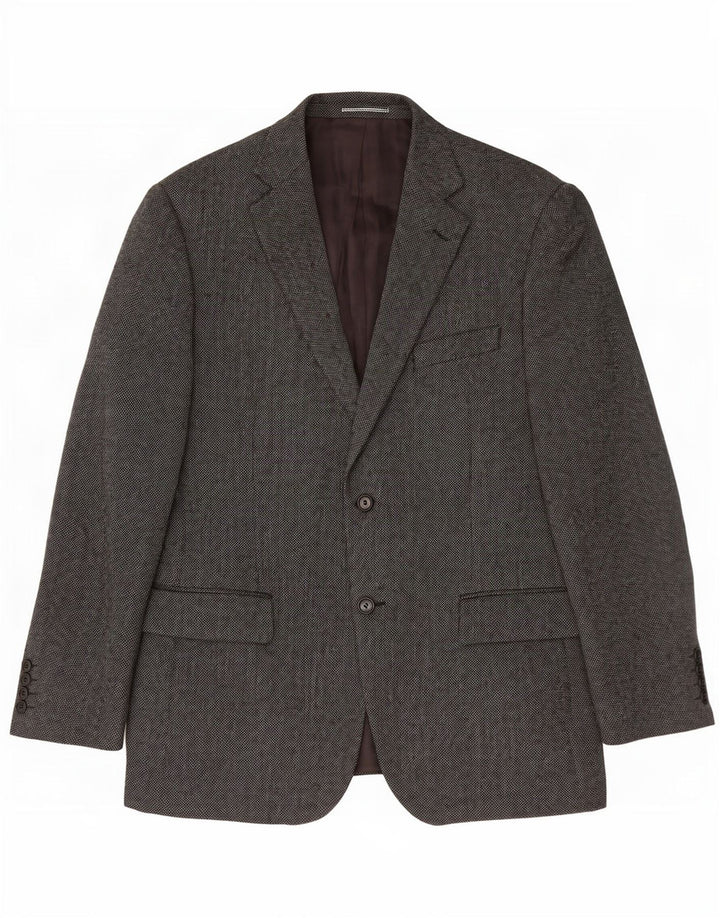 Giacca blazer a 2 bottoni da uomo Marks & Spencer UK 40 lana grigio medio