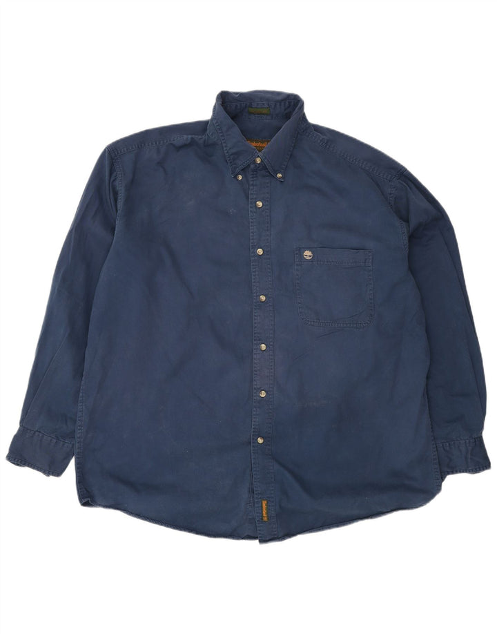 Camicia Timberland da uomo con vestibilità robusta XL in cotone blu navy