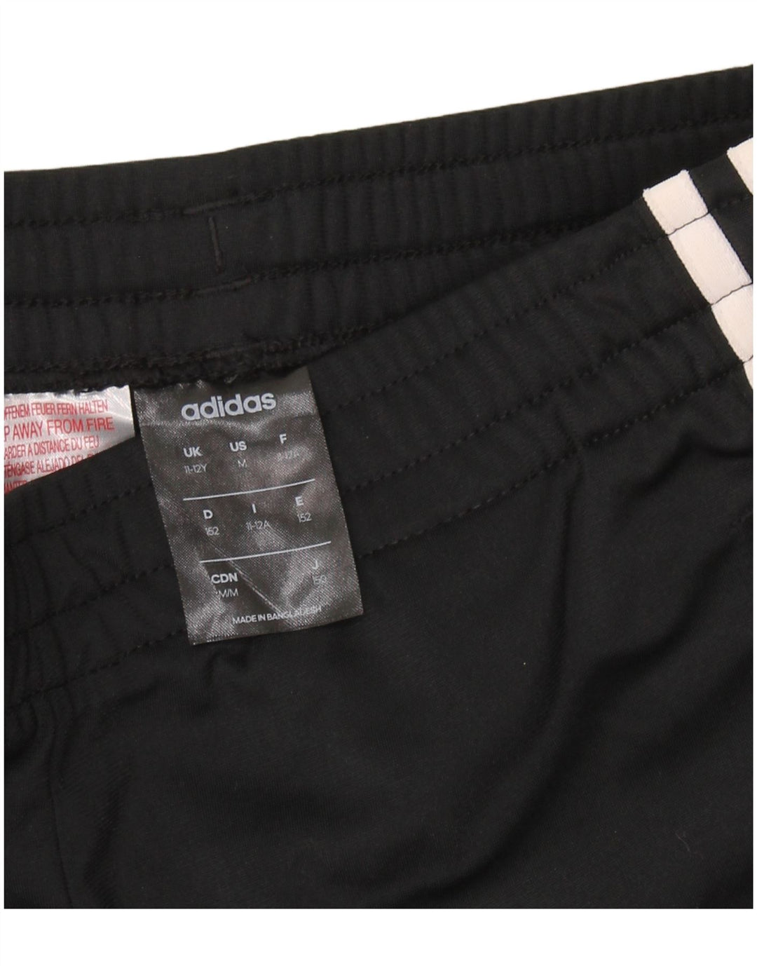 ADIDAS Boys Tracksuit Trousers 11-12 Years  Black Polyester
