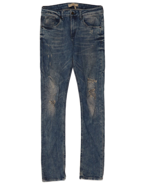Jeans skinny effetto consumato Zara da uomo EU 40 medio W31 L33 cotone blu