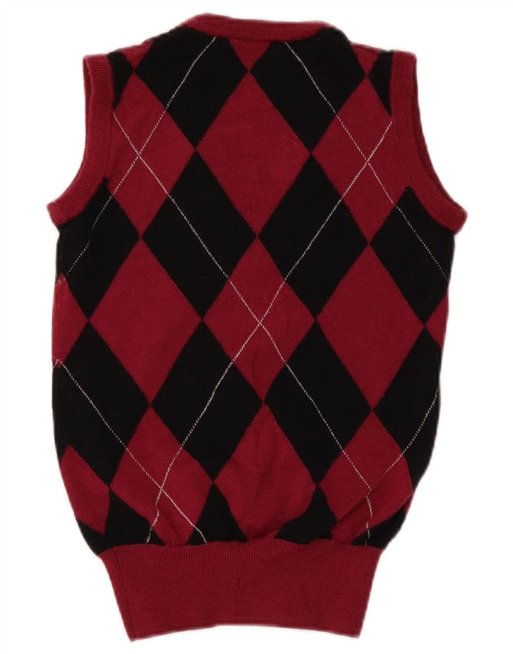 Canottiera da donna Fred Perry UK 8 Small Red Argyle/Diamond Wool