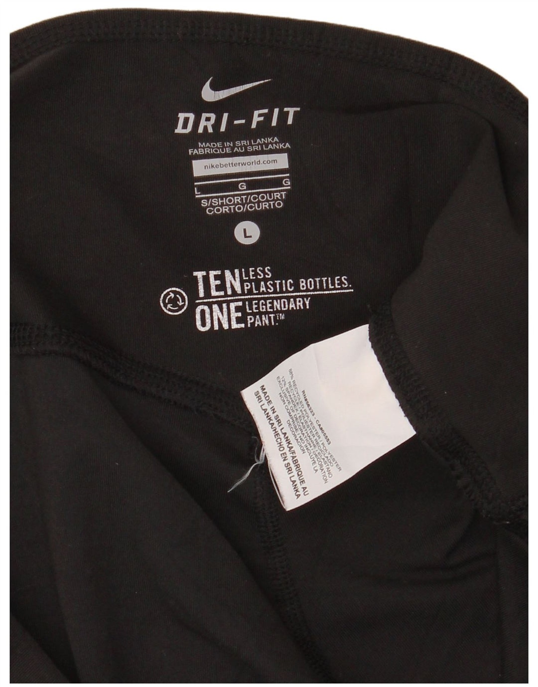 Pantaloni da tuta NIKE Dri Fit da donna UK 16 Large Nero Poliestere