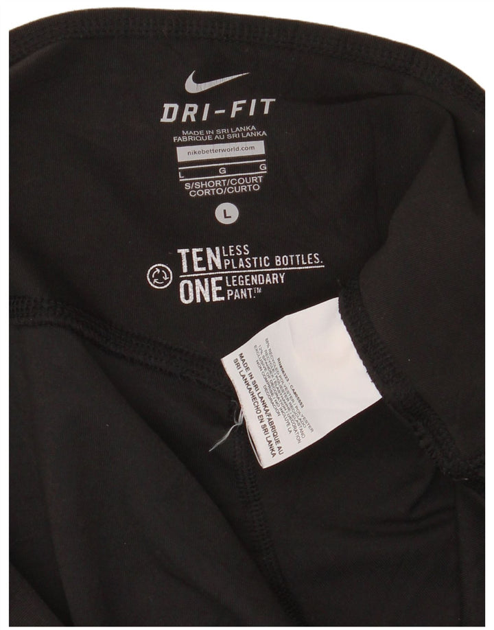 Pantaloni da tuta NIKE Dri Fit da donna UK 16 Large Nero Poliestere