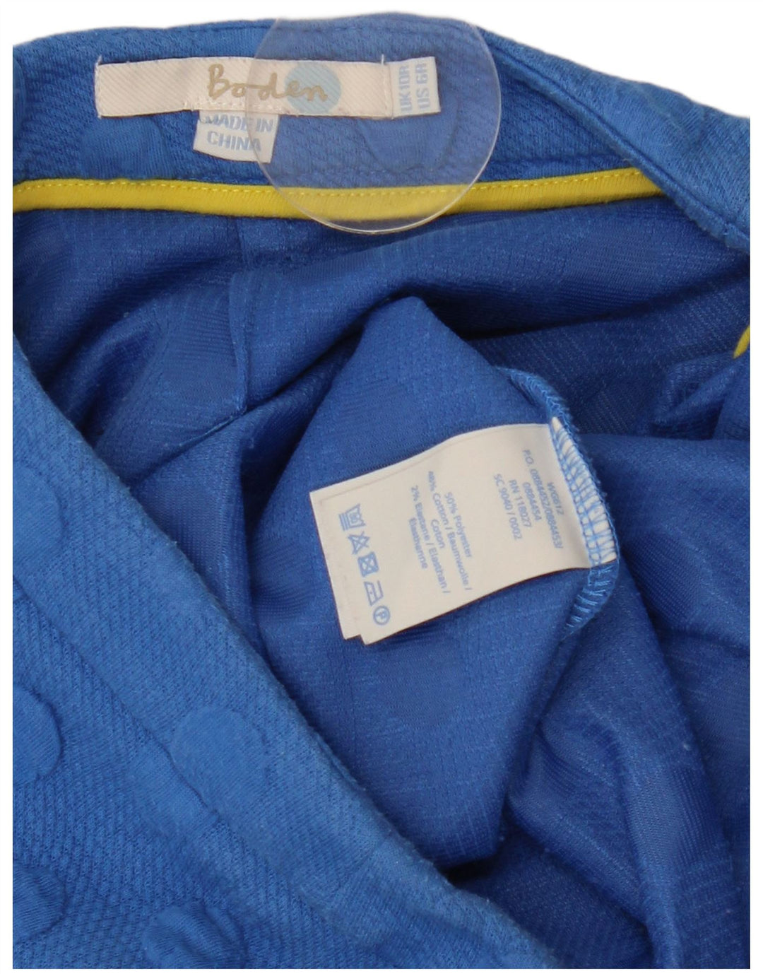 Gonna a trapezio da donna Boden UK 10 piccola W28 poliestere blu a pois