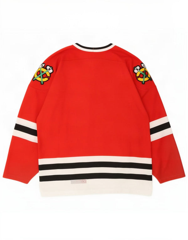Maglia da hockey vintage da uomo Chicago Blackhawks CCM 1990-96 grande sportiva rossa