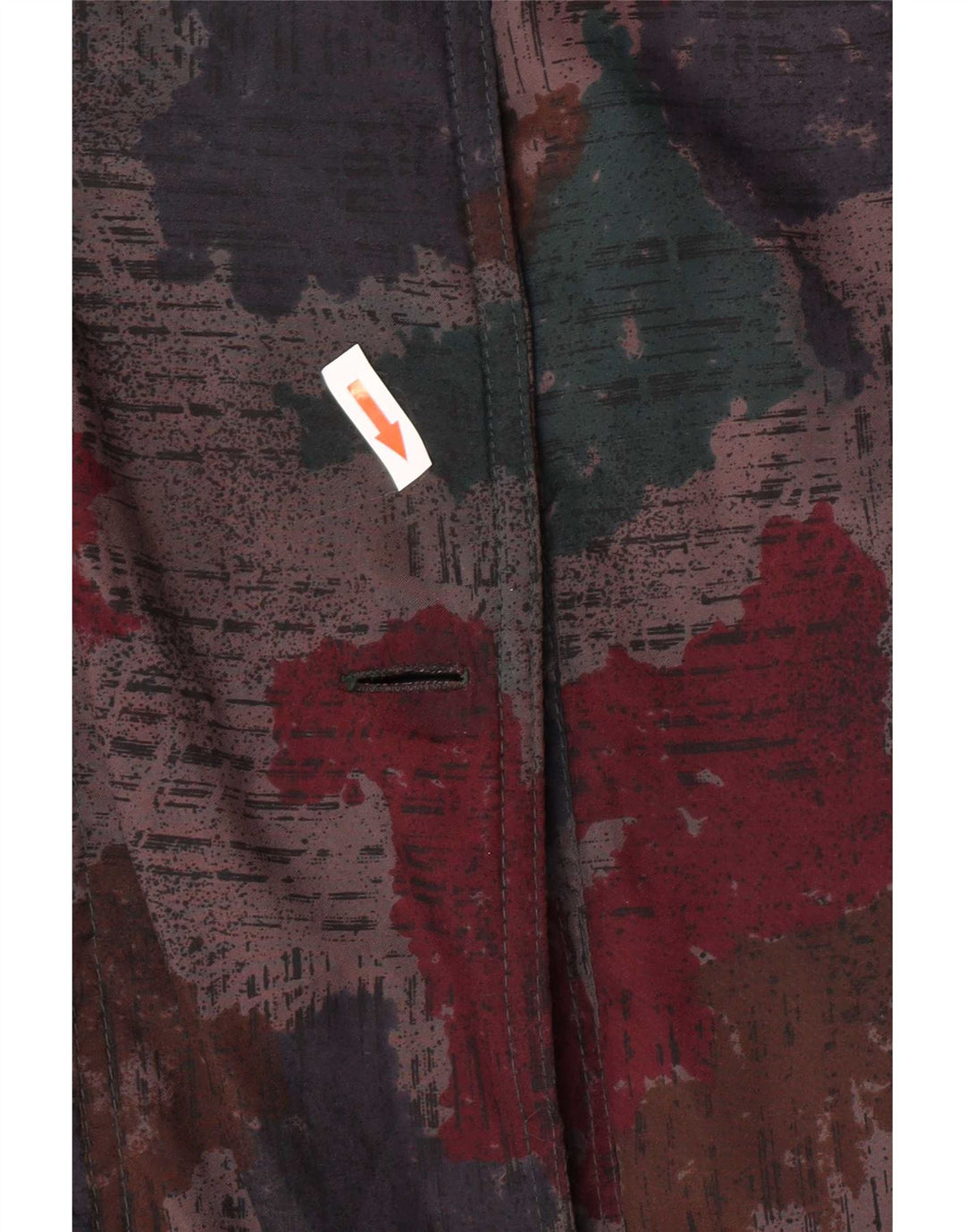 Cappotto vintage da donna con motivo astratto, giacca a vento UK 24 4XL Multicolor