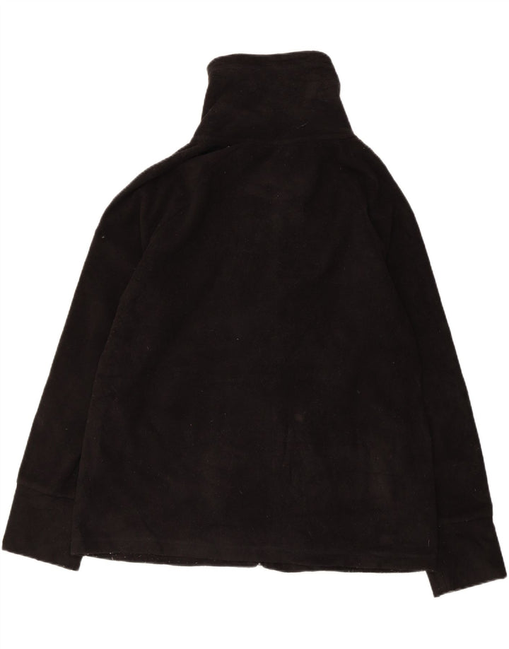 CALVIN KLEIN Giacca in pile con grafica da donna UK 18 XL Poliestere nero