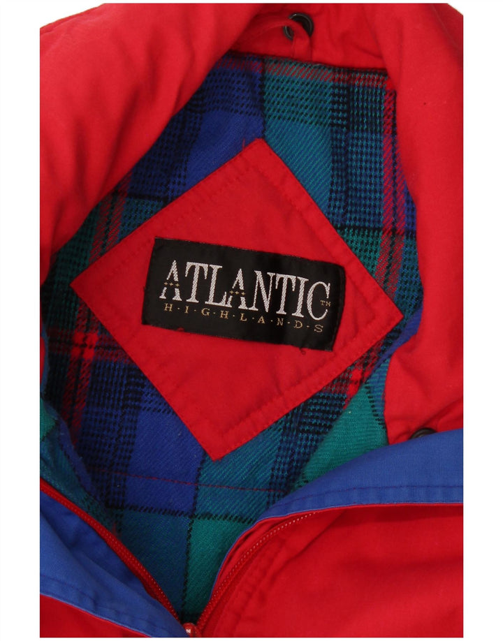 Giacca a vento vintage da donna UK 14 grande rossa