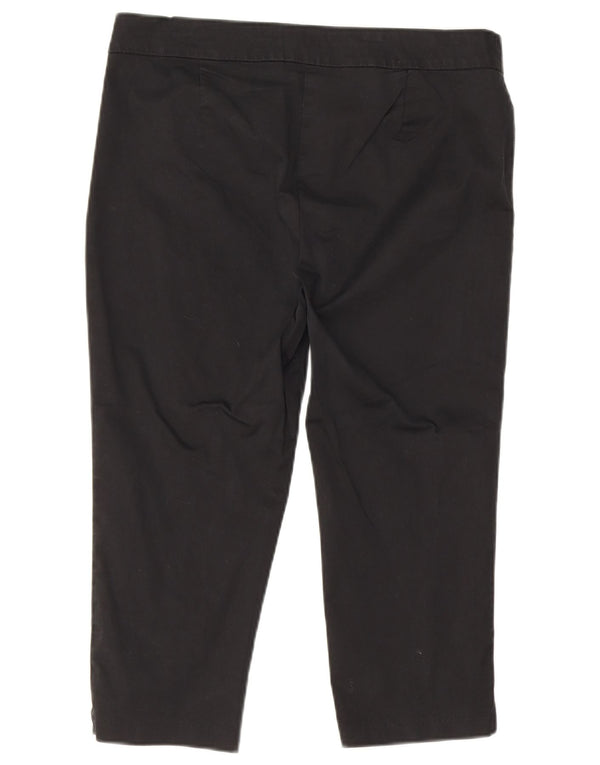 Pantaloni Capri dritti da donna Marks & Spencer UK 14 Large W34 L20 Neri