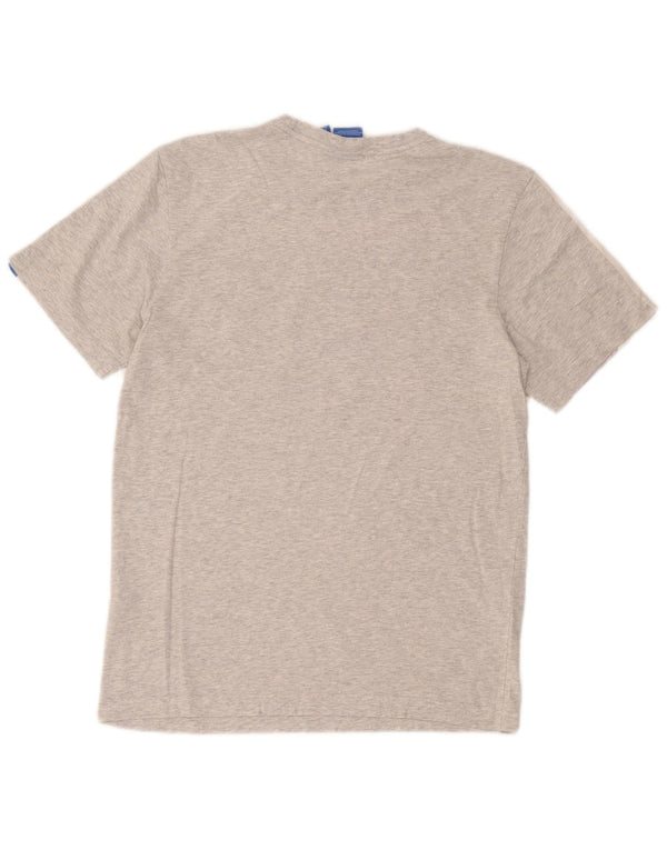 T-shirt grafica da uomo Adidas Top Small in cotone color block grigio