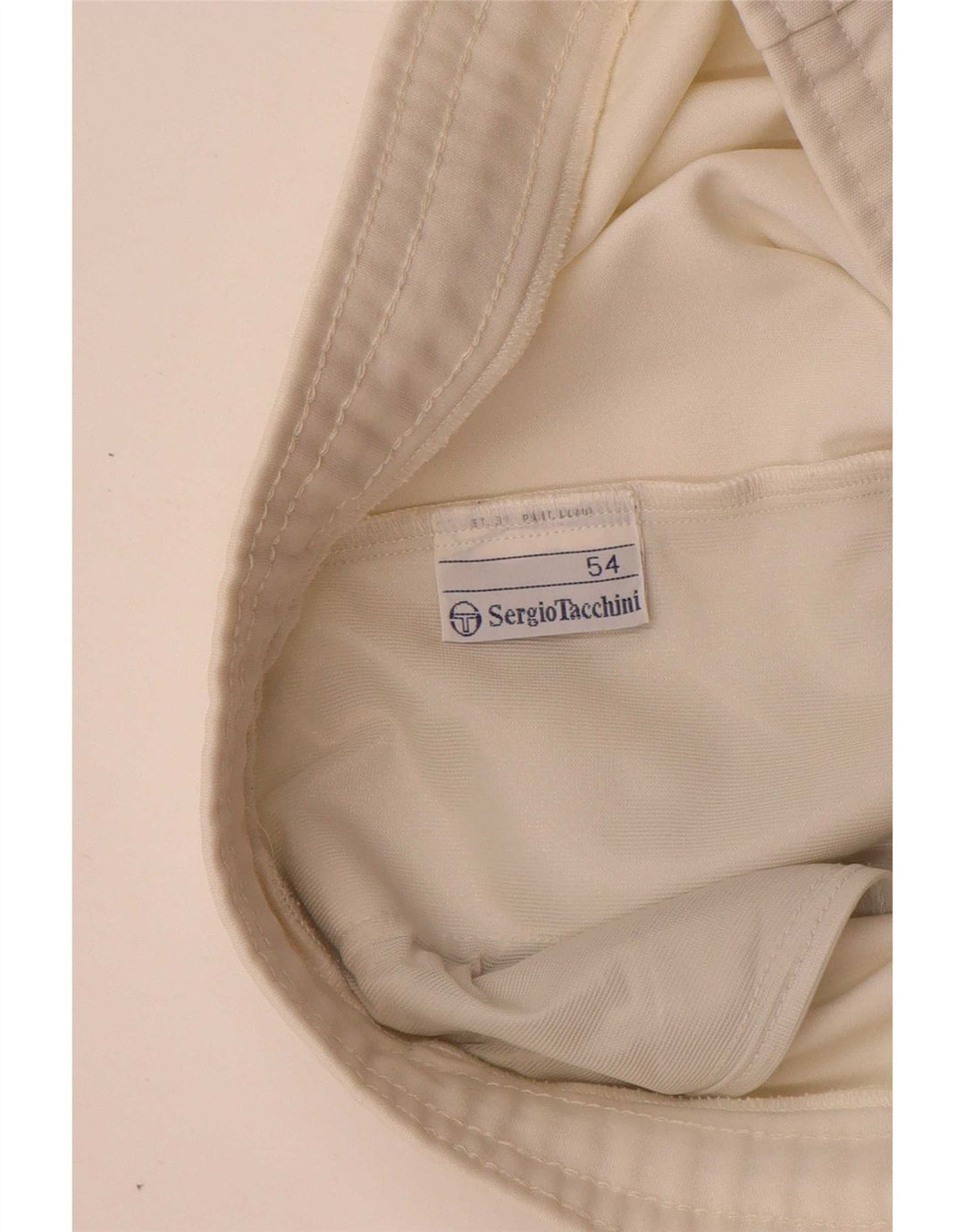 Pantaloncini sportivi grafici da uomo Sergio Tacchini IT 54 XL poliestere bianco