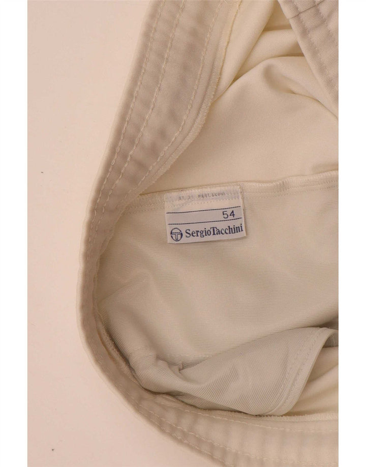Pantaloncini sportivi grafici da uomo Sergio Tacchini IT 54 XL poliestere bianco