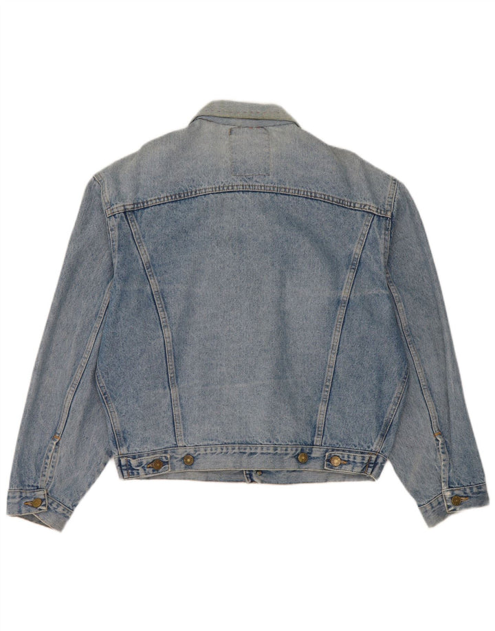 Giacca da uomo in denim invecchiato Carrera UK 36 piccolo cotone blu