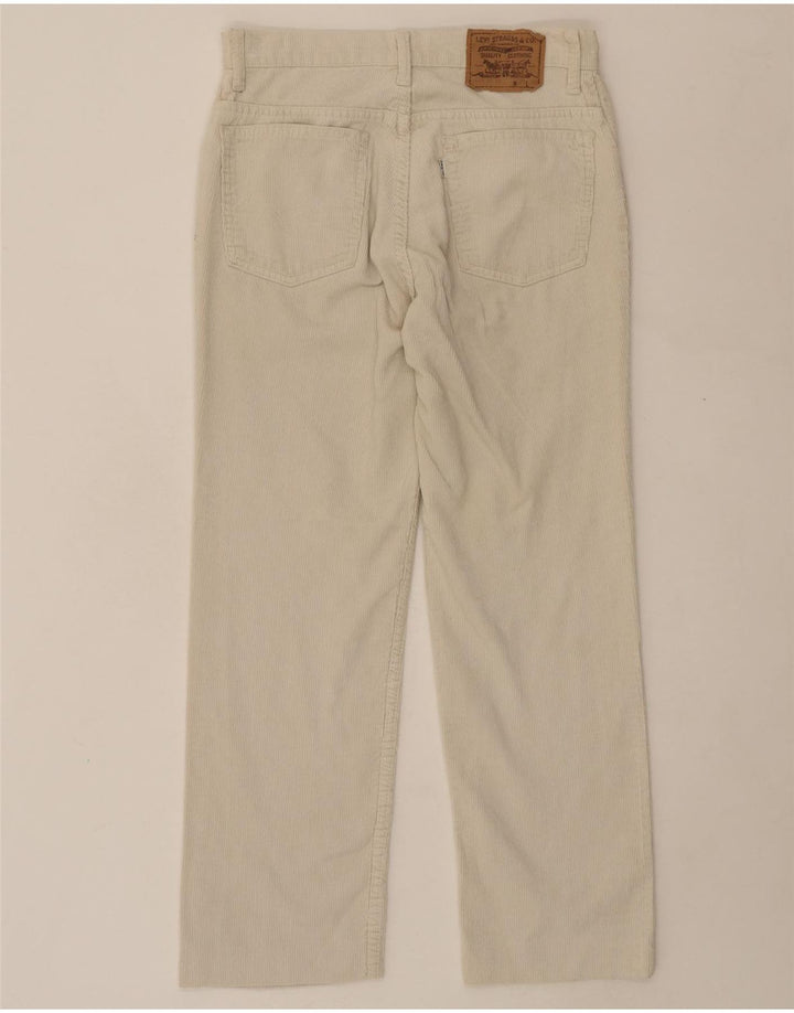 LEVI'S Mens Straight Corduroy Trousers W32 L27 White Vintage Levi's and Second-Hand Levi's from Messina Hembry 