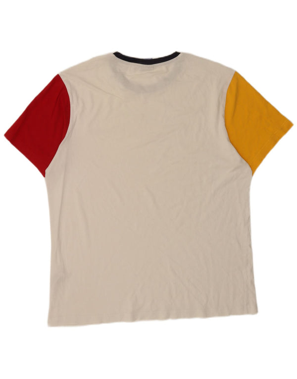 T-shirt da uomo Champion Top 2XL cotone color block bianco