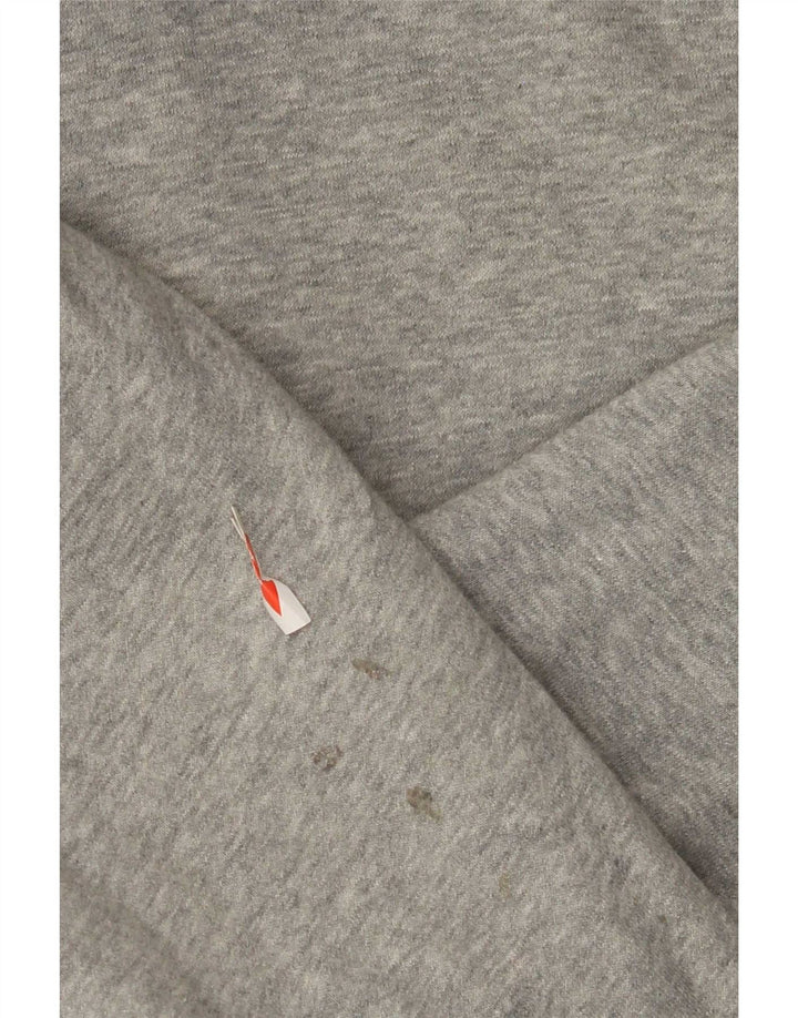 Felpa con cappuccio e zip Nike da uomo in cotone screziato grigio medio