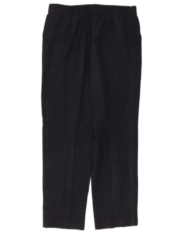 Pantaloni casual a vita alta da donna Marks & Spencer UK 10 Small W28 L26 Navy