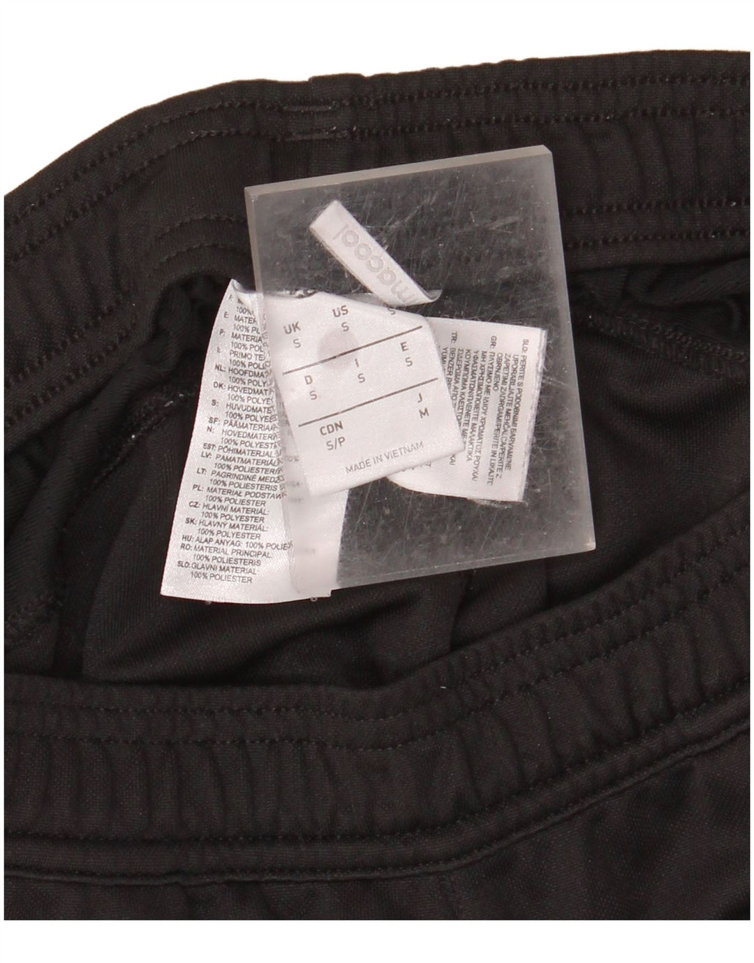 Pantaloni da tuta ADIDAS Climacool da uomo piccoli in poliestere nero