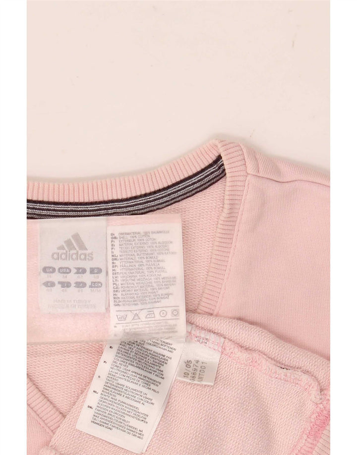 Felpa da donna Adidas Jumper UK 14 cotone rosa medio