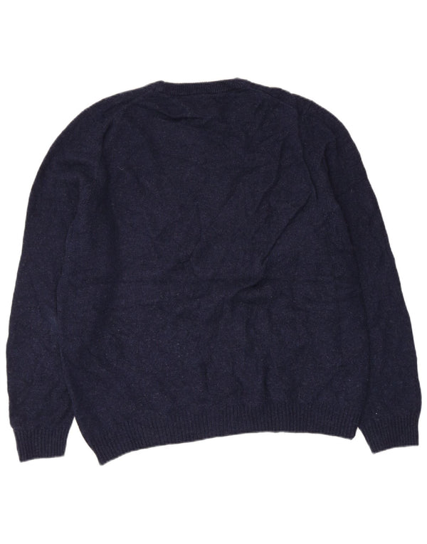 Maglione maglione girocollo da donna John Lewis UK 16 grande lana blu navy