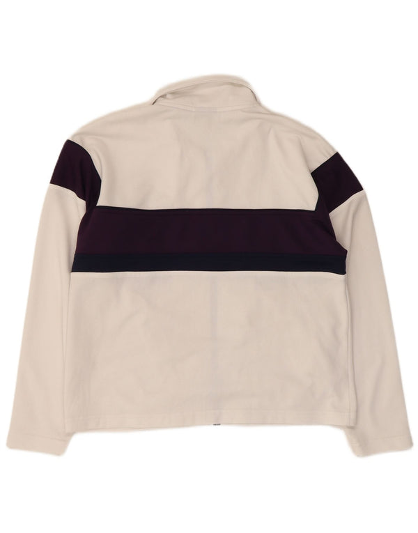 Giacca da ginnastica oversize da donna Asics UK 10 Small White Colourblock