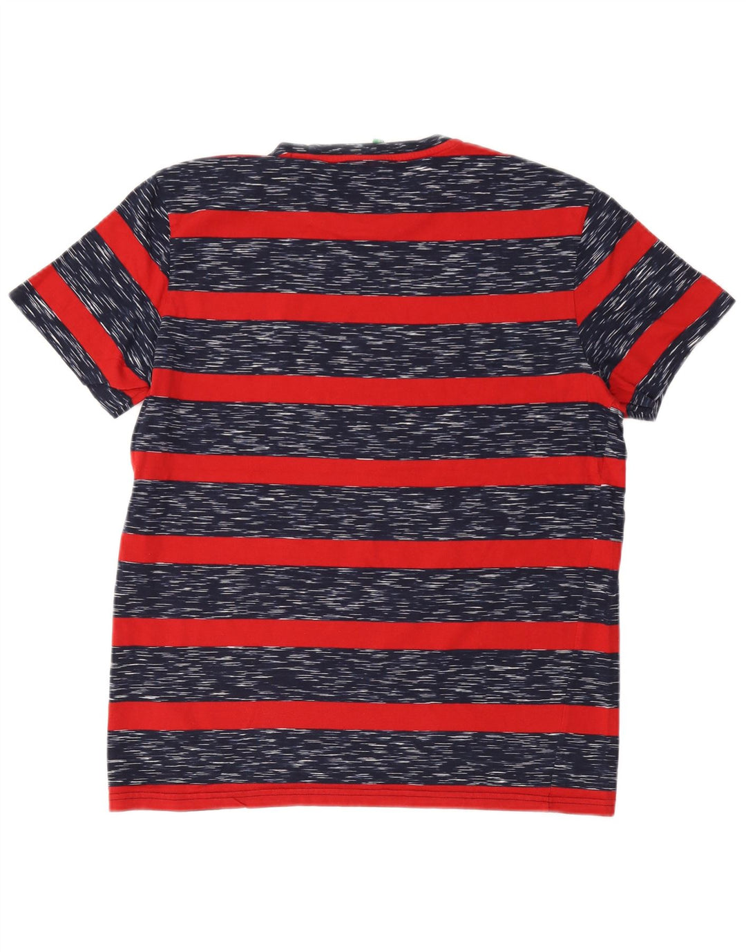 T-shirt da uomo Benetton Top Large in cotone a righe blu navy