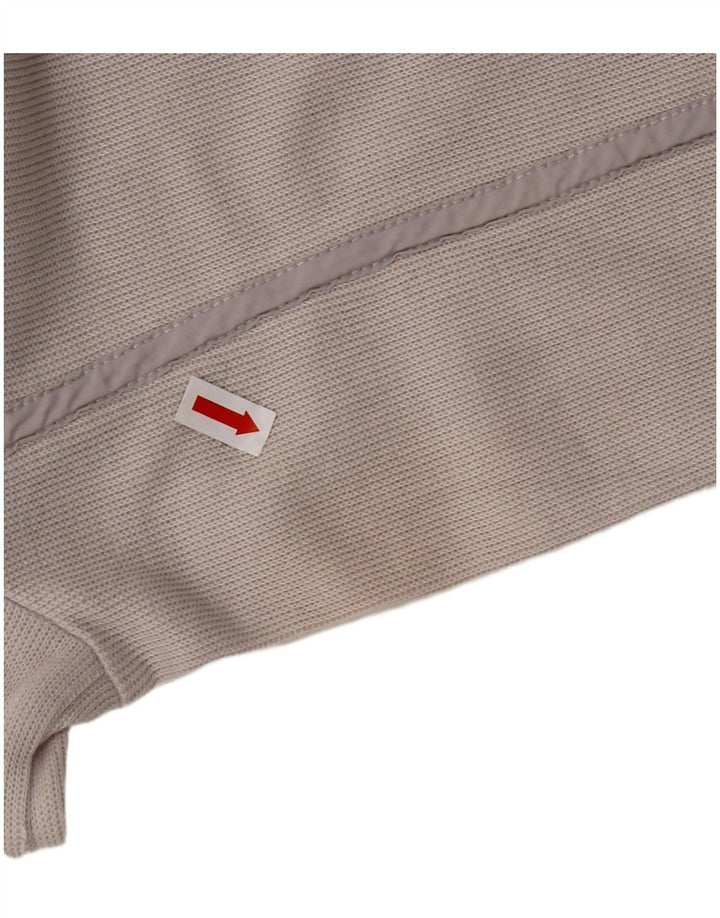 Top HUGO BOSS da uomo a maniche lunghe XL in cotone color block bianco sporco