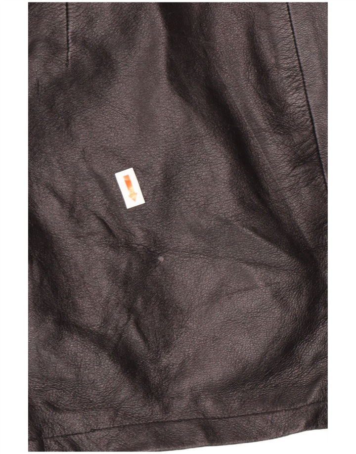 Gonna in pelle a vita alta da donna EMBASSY IT 46 Large W26 in pelle nera