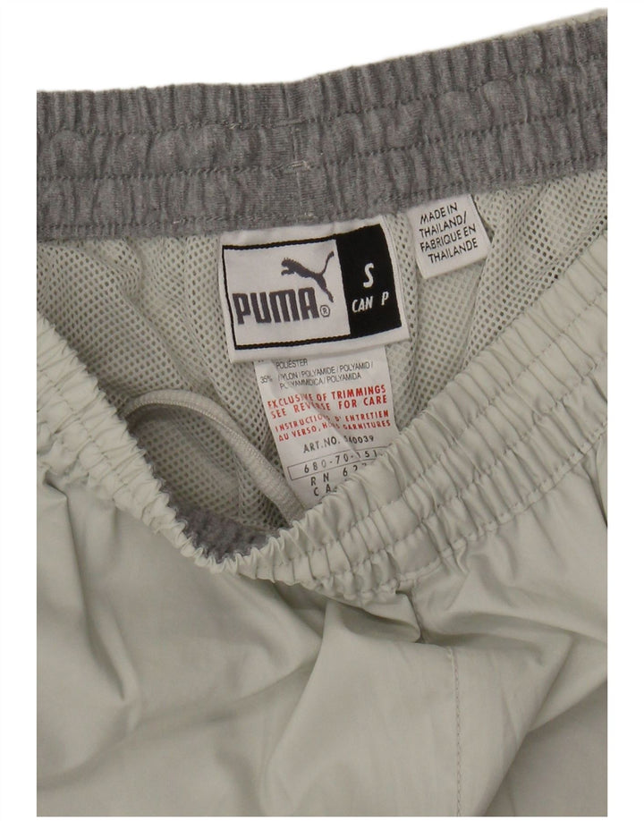 Pantaloni da tuta da uomo PUMA piccoli in poliestere bianco sporco