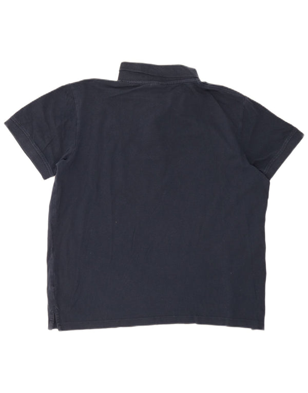 Polo Kappa da uomo XL in cotone blu navy