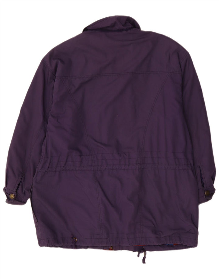 Cappotto vintage da donna a vento UK 20 2XL Viola