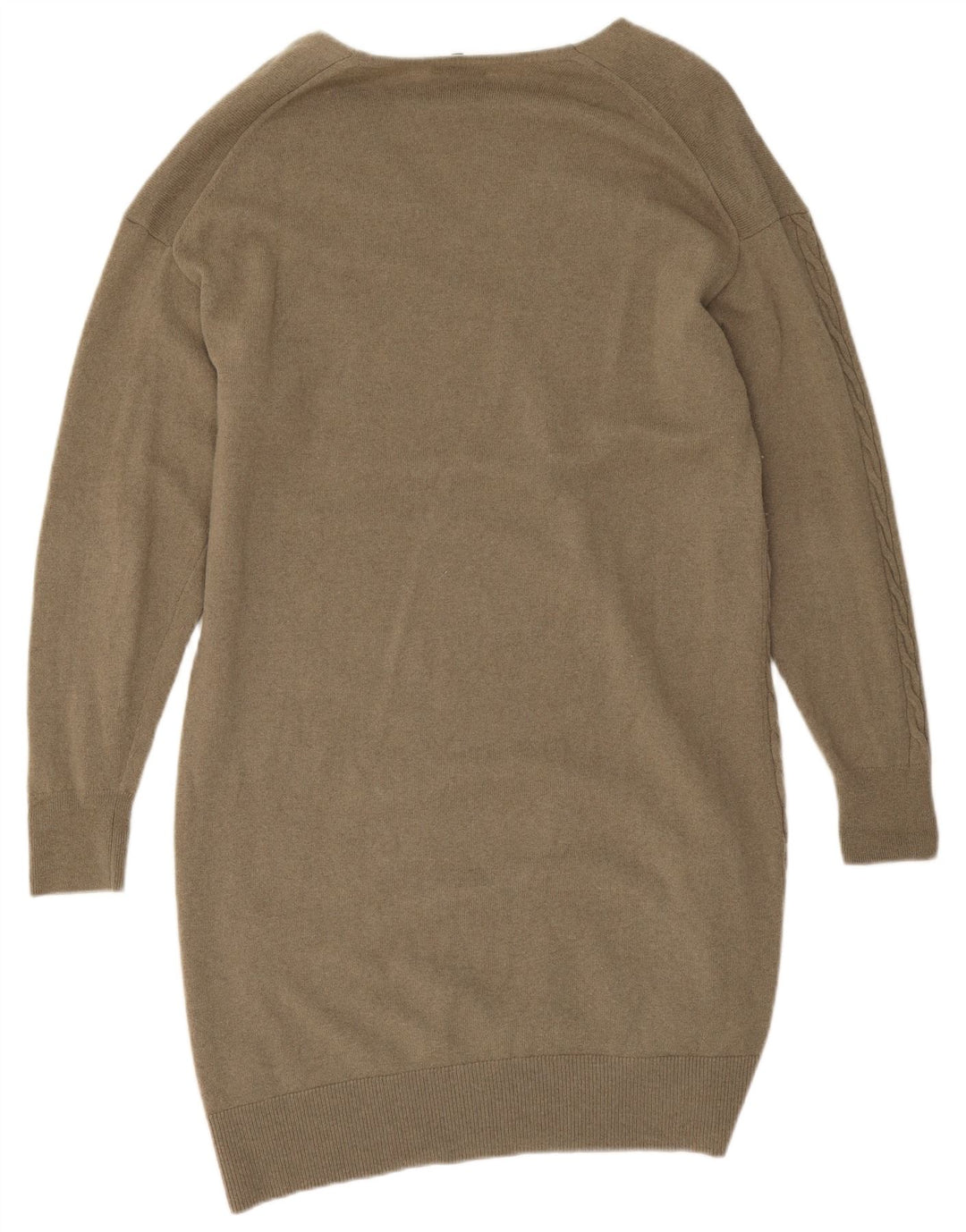 Massimo Dutti Abito maglione a maniche lunghe da donna UK 14 Lana kaki media