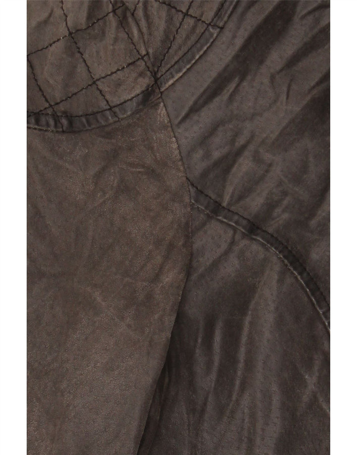 MAZE Giubbotto bomber in pelle scamosciata da uomo UK 38 Pelle grigio medio