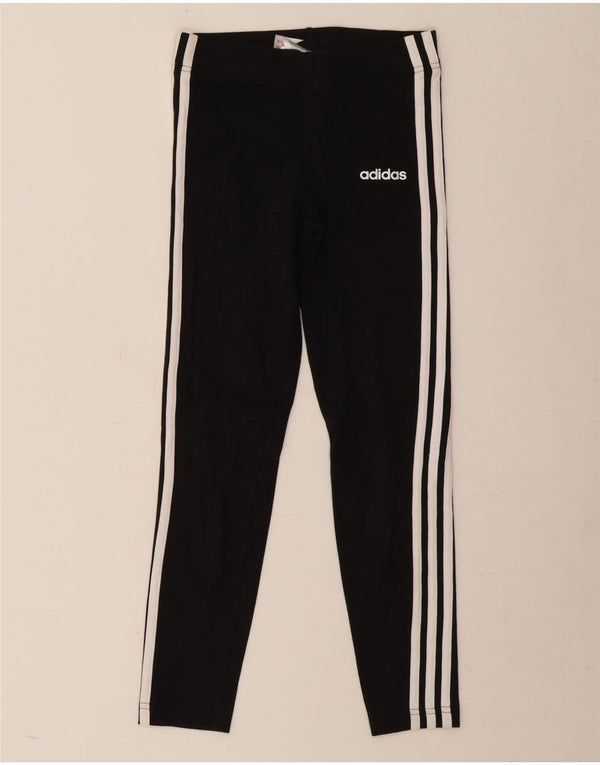 Leggings Adidas Bambina 11-12 Anni Cotone Nero