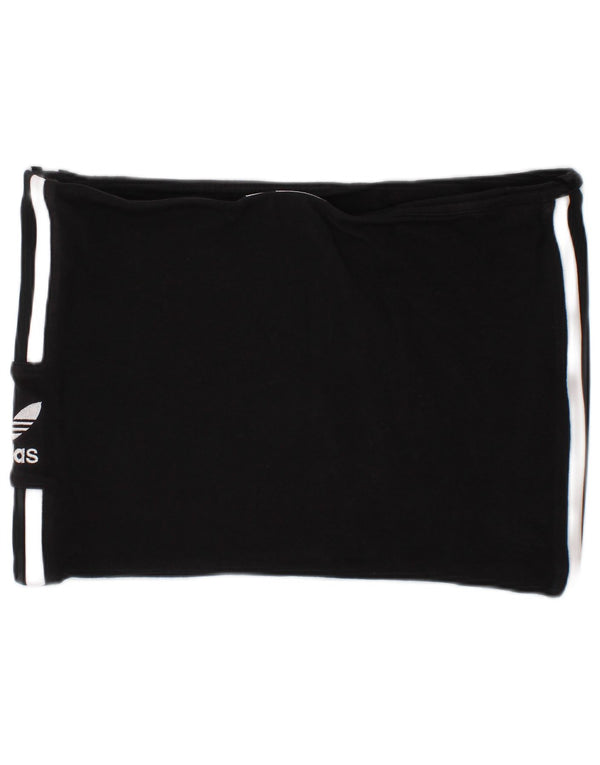 Top corto da donna Adidas UK 10 piccolo cotone a righe nere