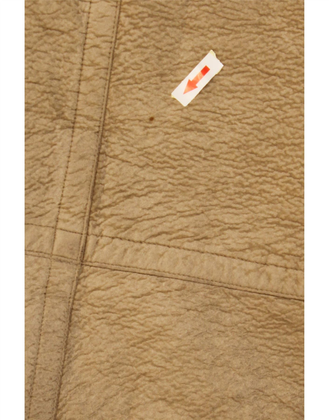 Cappotto in pelle doppio petto da donna VINTAGE UK 6 XS Colorblock marrone