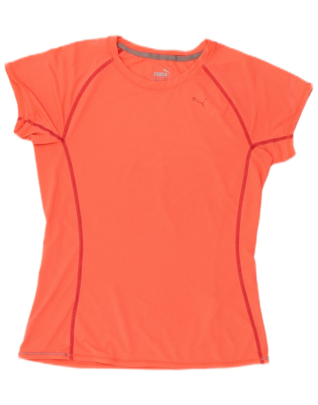 PUMA T-shirt da donna Top UK 8 Small Arancione Poliestere