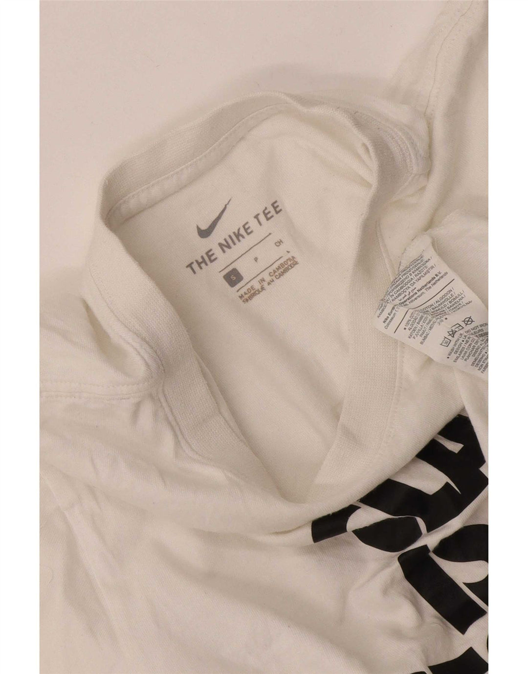 T-shirt grafica da uomo Nike Top Small in cotone bianco